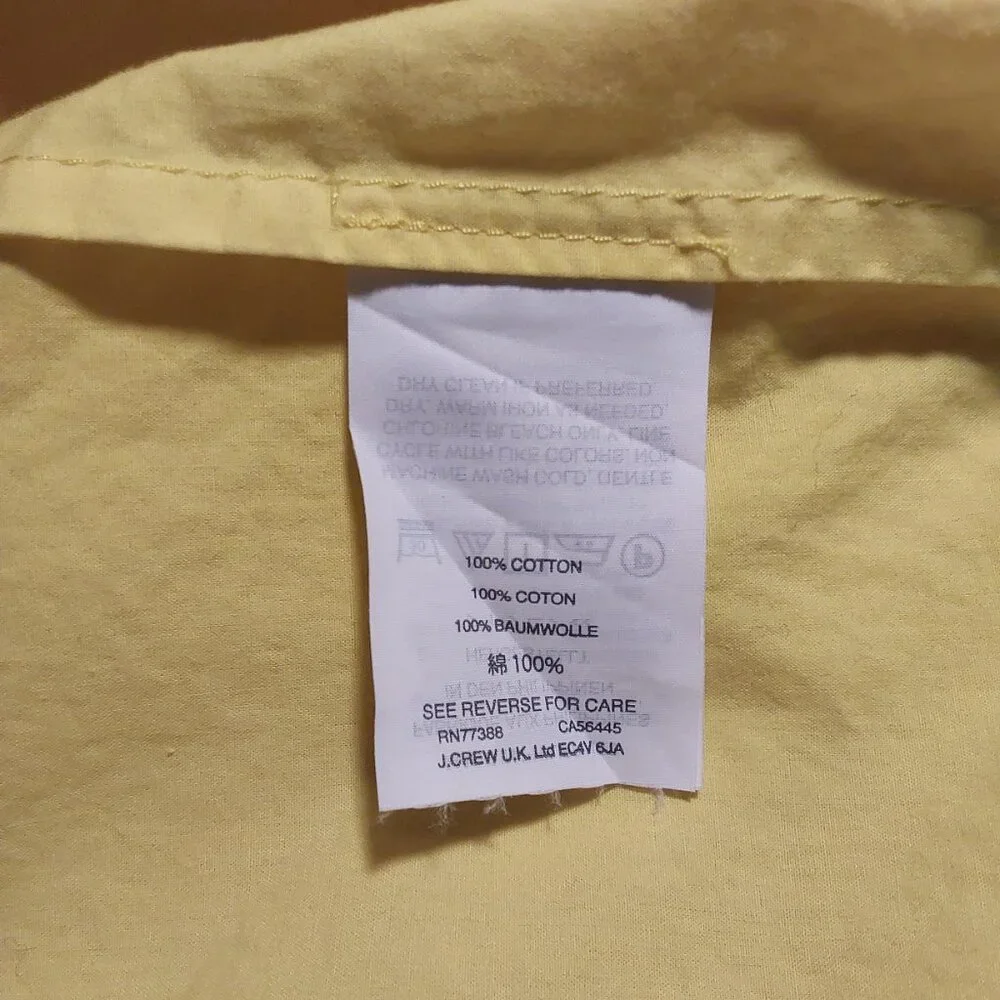 J. Crew Cotton Off-the-Shoulder Top Blouse Vivid Lemon Yellow Vacation/Preppy 4